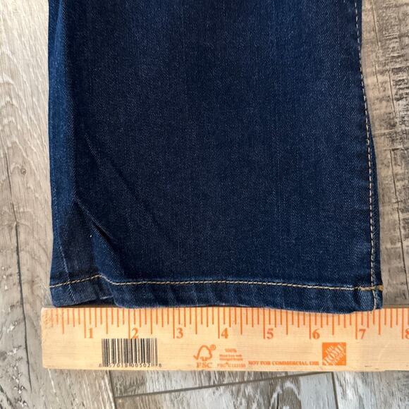 Talbots Straight Leg High Rise Jeans Sz 12 Dark Wash Denim Basic Stretch Casual - Picture 5 of 8